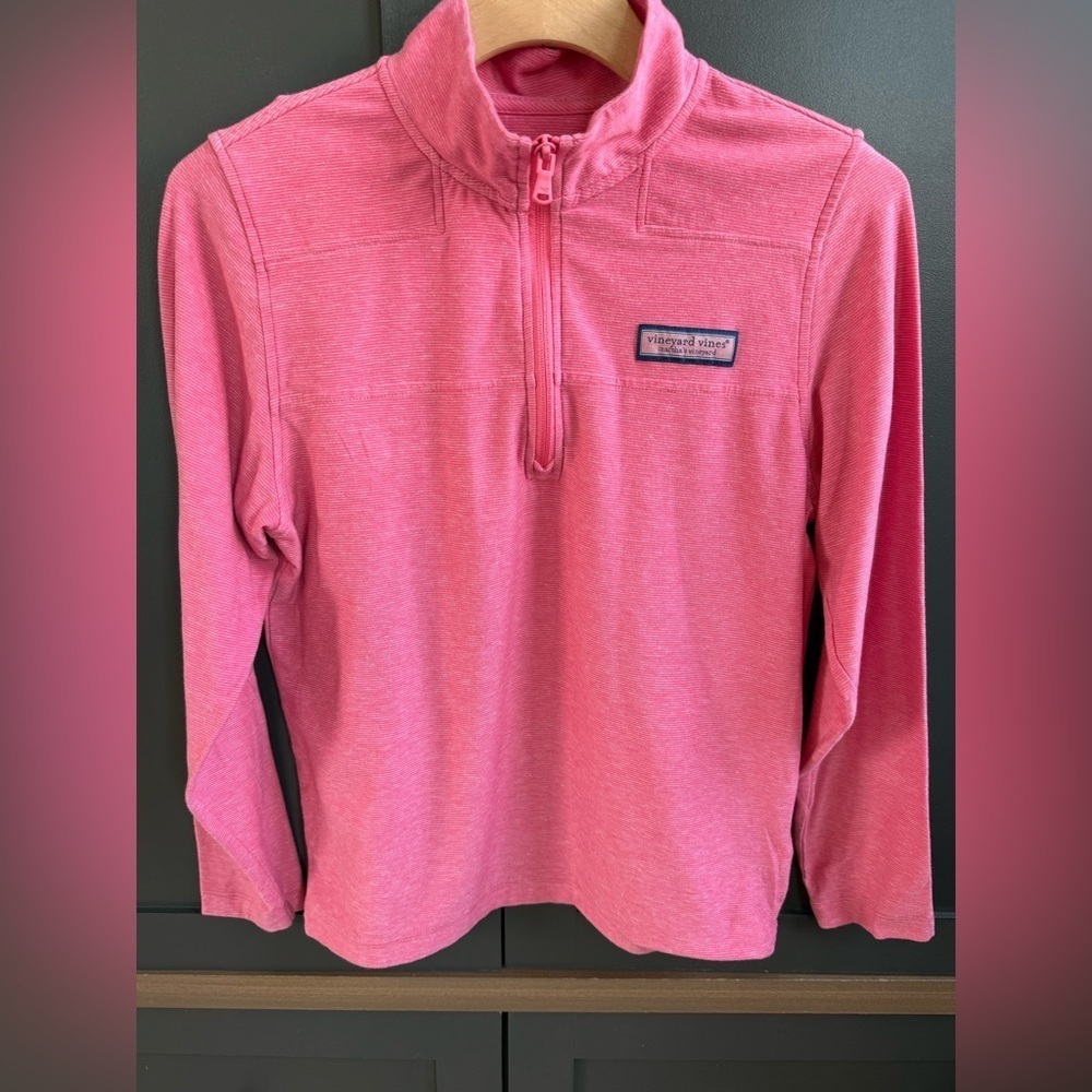 Vineyard Vines The Sheep Shirt Half Zip Pink size L/16